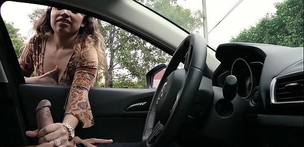  NICHE PARADE - Latina Giving Me Handjob Through My Car Window